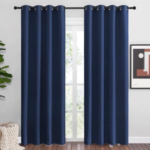NICETOWN Navy Blackout Curtains 86" Long for Living Room, Thermal Insulated Window Treatment Light Reducing Room Darkening Drapes for Boys Kids Bedroom, Classroom, Apartment (55" W x 86 L, Set of 2) NICETOWN Navy Blackout Curtains 86" Long for Living Room, Thermal Insulated Window Treatment Light Reducing Room Darkening Drapes for Boys Kids Bedroom, Classroom, Apartment (55" W x 86 L, Set of 2)