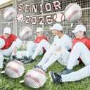 Shyyween Senior Night Baseball Decorations, Baseball Senior 2026 Banners with 12 Foil Balloons 18 Inch, 2026 Graduation Party Supplies for High School College