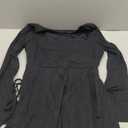 Women's Sexy Square Neck Bodice Dresses Long Sleeve Side Slit A-Line Mini Dress Cocktail Party Club Dress L