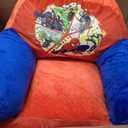 Idea Nuova Marvel Spiderman Kids Sofa Bean Bag Armchair, Soft Plush Lounge Chair for Bedroom or Playroom, 17 inches x 17 inches x 20 inches