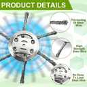 2026 New Upgrade 6 Inches Steel Wire Grass Trimmer Head Universal Steel Wire Weed Eater Head String Trimmer Replacement Brush Blade for Electric Battery Powered Cordless String Cutter (1Pc 6 Blades)