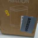 Mbillion Bathroom Trash Can with Lid Slim Stainless Steel Small Bathroom Garbage Can 10 Liter, 2.6 Gallon Soft Close, Step Pedal, Slim Wastebasket for Toilet, Office, Bedroom,Dark Grey