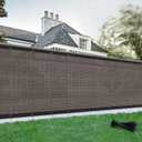 SUNLAX Privacy Fence Screen 6x30FT Heavy Duty Mesh Fence Net Cover with Grommets for Patio Porch Pool Backyard Outdoor Chain Link Fence, Brown