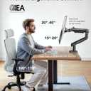 HUANUO TitanLift Heavy Duty Monitor Arm for Screens up to 49", Holds 44 lbs, Aluminum Ultrawide Screen Monitor Mount, Fully Adjustable Single Gaming Desk Mount with Dual C-Clamp, Max VESA 100x100mm