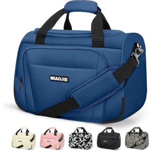 Underseat Carry On Luggage Lightweight Travel Tote Weekender Bag Overnight Duffle Bag for Travel, Travel Essentials Personal Item Travel Bag for Women and Men, Blue-16Inch