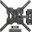 USX MOUNT UL Listed Full Motion TV Mount, Swivel Articulating Tilt TV Wall Mount for 26-65 Inch LED, 4K, Wall Mount Bracket with VESA 400x400mm Up to 77lbs, Perfect Center Design -XMM006-1