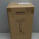 ANWA 35" Tall Cat Scratching Post for Kitten and Large Cats, Scratching Post for Indoor Cats with Self-Grooming Rubber Brush, Cat Sisal Post with Simulated Leaves