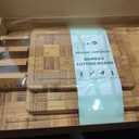 LAIFsolutions Wood Cutting Boards for Kitchen with Juice Groove, Eco-Friendly Wooden Bamboo Chopping board, Food-Safe, Non Plastic Tabla Para, Carbonized Butcher Block for Meat, Veggies Fruits, 3-Set