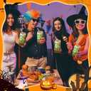 12 Packs Halloween Glass Cups 16oz Halloween Boo Baskets Stuffers Ghost Glass Cups with Lids Straws Glow in the Dark Iced Coffee Cup Gifts for Women Adults Teens Girls Party Decor (Ghost)