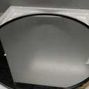 POZINO Round Mirror, 24 Inch Hanging Mirror with Rope, Circle Wall Mirrors, Black Frame Farmhouse Mirrors for Bathroom Bedroom Living Room Entryway Home Decor