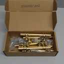 Haliwu 6 Pack Gold Cabinet Pulls 3 inch, Cabinet Handles Gold Pulls for Dresser and Drawer, Brushed Brass Drawer Knobs Solid Barrel Dresser Handles, Kitchen Hardware Knobs