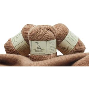 TEHETE 100% Merino Wool Yarn for Knitting 3-Ply Luxury Warm Soft Lightweight Blue Crochet Yarn (Khaki) TEHETE 100% Merino Wool Yarn for Knitting 3-Ply Luxury Warm Soft Lightweight Blue Crochet Yarn (Khaki)