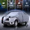 Multi-Layer Toyota Tundra Truck Cover, Custom fit Tundra 2006-2021 Regular Cab Long Bed(8.1') Car Cover Waterproof All Weather, Full Exterior Cover Rain Wind Dust and UV Protection with Door Zipper
