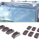 PIUGILH Cab Marker Lights Protective Lamp Cover&Cab Roof Running Light Bezels Covers Trim Moldingfor Hummer H2 2003 2004 2005 2006 2007 2008 2009,Roof Marker Light Kit,Smoked Black Roof Light Cover