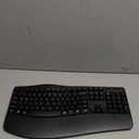 QUASIO Ergonomic Wireless Keyboard with Wrist Rest, Wave Keys, Comfortable Natural Typing, 2.4GHz Full Size Ergo Wireless Computer Keyboard for Multi-OS, Windows, Mac OS Laptop/PC/Notebook (Black)