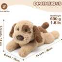 Dog Stuffed Animals, Microwavable Stuffed Animal Adorable Fluffy Puppy Plush for Warmth Comfort, Heatable Coolable Lavender Scent Dog Plush Toy, Cute Soft Puppy Plushies for Kids Boys Girls Adult Gift