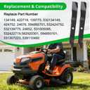 134149 Mower Blade for 42'' Deck, Compatible with C raftsman LT1000 LT2000 YT3000 YT4000 YS4500, H usqvarna LT125 LTH130 YTH1842 YTH20F42T, P oulan, A YP, Replace 422719, 424752, 138971, 2-Pack