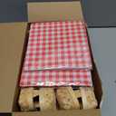 Geelin 36 Pcs Mini Woven Basket with Handle and Red White Gingham Paper Napkins Wood Chip Mini Flower Fruit Picnic Basket Chip for Easter Spring Wedding Party Gift Decoration (Small)
