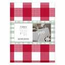 Lintex Home Collection Rectangle Farmhouse Checker Vinyl Tablecloth, 60 x 84 in (152 x 213 cm) and KitchenAid Asteroid Single Kitchen Towel - Passion Red
