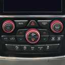 LECART Car Interior Accessories Fit for Jeep Grand Cherokee 2022-2014 AC Knob Covers & 4WD Switch Knob Cover Red Auto Decoration Stylish Metal Decal Decor Trims 4Pcs