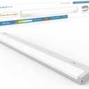 LED Under Cabinet Lighting Hardwired or Plug in, 24 Inch 12W, Dimmable 5 Color 2700K/3000K/3500K/4000K/5000K, Linkable Eyes Care Design Counter Lights for Kitchen, Sink, ETL Listed, White