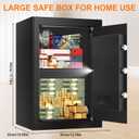 3.4 Cub Large Safes for Home, Security Fire Safe Box with Spare Keys, Alarm System, Digital Keypad and Removable Shelf, Anti-Theft Fireproof and Waterproof Safe Home for Document Medicine Valuables
