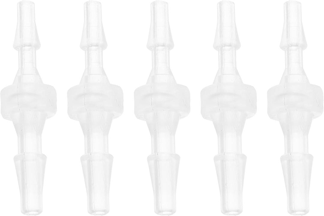 5 Pcs Aquarium Plastic Hose Barb Fitting 1/16" to 3/32" Hose ID Connectors Clear Plastic