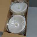 Homemory 4"x12" Outdoor Waterproof Flameless Candles with Timers and Remote Control, Battery Operated Candles, LED Plastic Candles, Ivory White, Set of 2