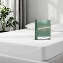 TEXAS LINEN CO. 100% Organic Cotton Percale Weave Fitted Sheet Queen Size, White, 1 Deep Pocket Queen Fitted Sheet, Fits Mattress Upto 16" Crisp and Cool Bed Linen, Luxury GOTS Certified Sheets