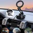 Foldable Magnetic Phone Holder for Car, 360°Rotation Cell Phone Car Mount with Strong Stable Suction, Car Phone Holder for MagSafe Compatible with iPhone 17 Pro Max 16 15 14 13 12 Plus