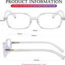 AIEYEZO Retro Rectangular Blue Light Glasses Women Men Fashion Small Square Frame Computer Gaming Glasses (Clear)