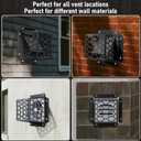 Dryer Vent Bird Guard Cover Outside, Universal 3" to 4" Outdoor Vent Protector for Bathroom, Kitchen & Dryer Exhaust, Heavy-Duty Rustproof Galvanized Steel Animal Guard for House (7"Lx7"Wx5"H, Black-1PCS)