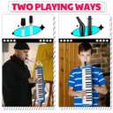 CAHAYA Melodica Piano Keyboard 37-Keys with Case for Beginners Adults Blue