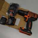 BLACK+DECKER 20V MAX Cordless Drill/Driver Kit with ‎Battery, Charger, and Double Ended Bit (BDCDD120C)