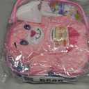 DRAWMYTOY Coloring Plush Toy with Washable Markers for Little Girls Doodle Dolls for Kids Ages 3-8 Birthday (Pink Bear)