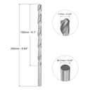 uxcell 11mm Twist Drill Bits, High-Speed Steel Straight Shank Extra Long Drill Bit 250mm Length for Wood Plastic Aluminum