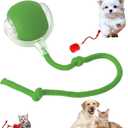 2024 New Electric Dog Ball Toy for Cat,360 Smart Automatic Interactive Rolling Dog Smart Pet Toy Ball,Gift for Kids (green)