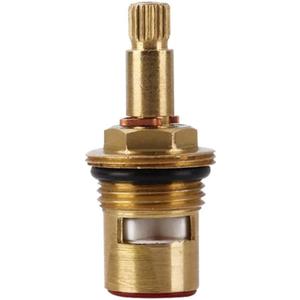 Faucet Ceramic Cartridge Valve, G1/2" Brass Tap Ceramic Disc Cartridges Replacement for Hot Cold Water (Type F2- H49mm)