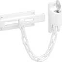 Prime-Line U 9872 Steel, White, Keyed Chain Door Guard (Single Pack)