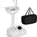 YITAHOME Portable Sink Camping Hand Washing Station with 17 L Wash Basin Stand and Carry Bag, Rolling Wheels, Soap Dispenser, Towel Holder, for Outdoor, Travel, Boat, Gather, Garden, Worksite
