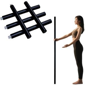 yoga stick is made of sturdy steel that is 5 feet high and an adjustable stretching stick, providing flexibility, agility, and balance. Covered with thick and comfortable foam layer (Black)