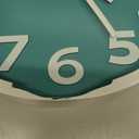 12 Inch Modern Wall Clock Silent Non-Ticking Battery Operated 3D Numbers Bright Color Dial Face Wall Clock for Home/Office Decor, Cyan
