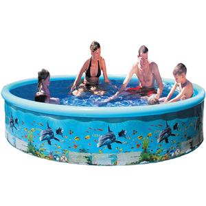 Foldable Swimming Pool, Hard Plastic Shell Portable Pools, Round Kid Pool for Backyard Dog (S：61" x 61" x 11.8")