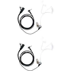 1 Pin 2.5mm Earpiece Headset Compatible with Motorola Radio Talkabout T200 T260 T600 T800 MH230R MR350R MT350R Walkie Talkie with Covert Acoustic Tube and PTT mic (2 Pack)