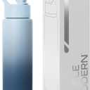 Simple Modern Water Bottle with Straw Lid | Vacuum Insulated Stainless Steel Metal Thermos | Reusable Leak Proof BPA-Free Flask for Sports Gym | Summit Collection | 30oz, Stormy Skies