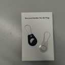 for AirTag Holder 4 Pack  Keychains Case Waterproof Replacement for Apple AirTag, Dog Collar, Luggage, Backpack, Travel & Outdoor Gear  Durable, Lightweight, and Secure (2pc Black/2pc White)