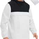 baleaf Men's Rain Jacket Water Resistant Hiking Windbreaker Packable Running Golf Gear Hood Raincoat Reflective (L)