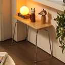 Small Wood Bench, 24" End of Bed Benches, Armless Entryway Bench with Metal Legs & Safety Rounded Corners, Entryway Benches for Dining Table, Small Space, Apartment, 24"L x 10"W x 17.7"H