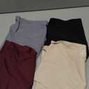 CUTE BYTE Womens Seamless Boy Shorts Underwear Soft Stretch No Show Boxer Shorts Briefs Panties for Ladies 4 Packs (Medium, Black/Nude/Blue/Grape Purple)