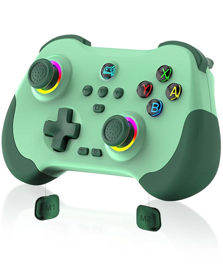 Joso Mobile Gaming Controller for iPad/iPhone/Tablet, Cloud Controller Remote Joystick for iOS/Android, Wireless Switch Controller with Macro Buttons/Hall-Rocker/Hall-Trigger - Green